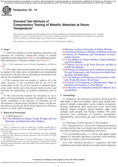 is code for compression test on mild steel|ASTM E9 Compression Testing of Metallic Materials at.